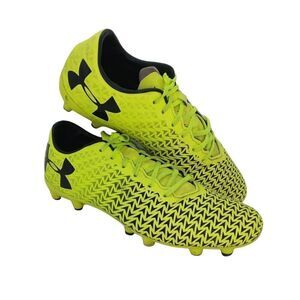 Under Armour Force 2 FG Mens Neon Yellow/Black Soccer Cleats - sz. 7 1/2